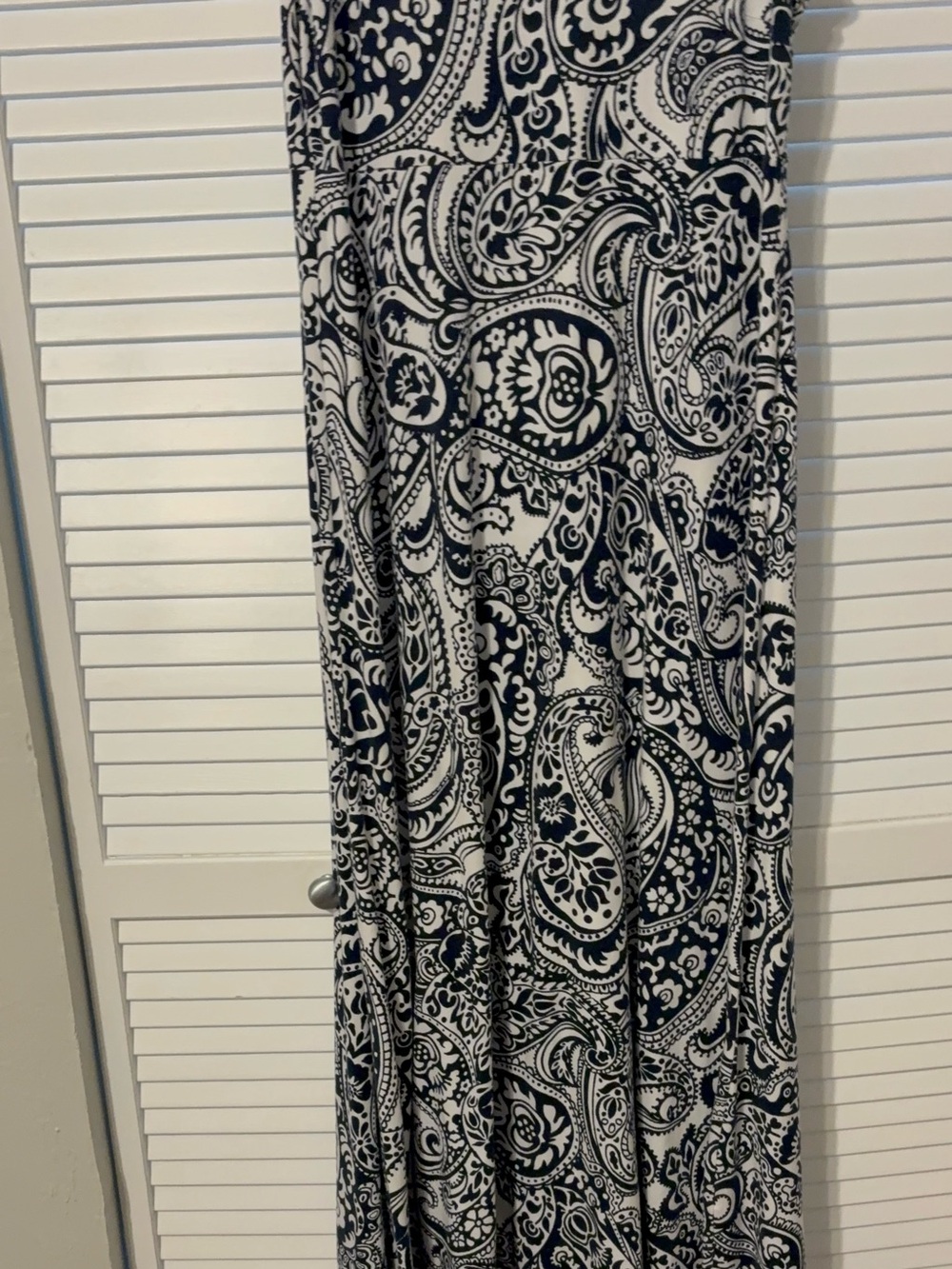 Talbots Black and White Paisley Maxi Dress